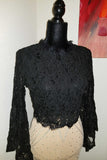 ANNA BLACK LACE BELL TOP