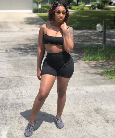 PEAK A BOO SHORT SET